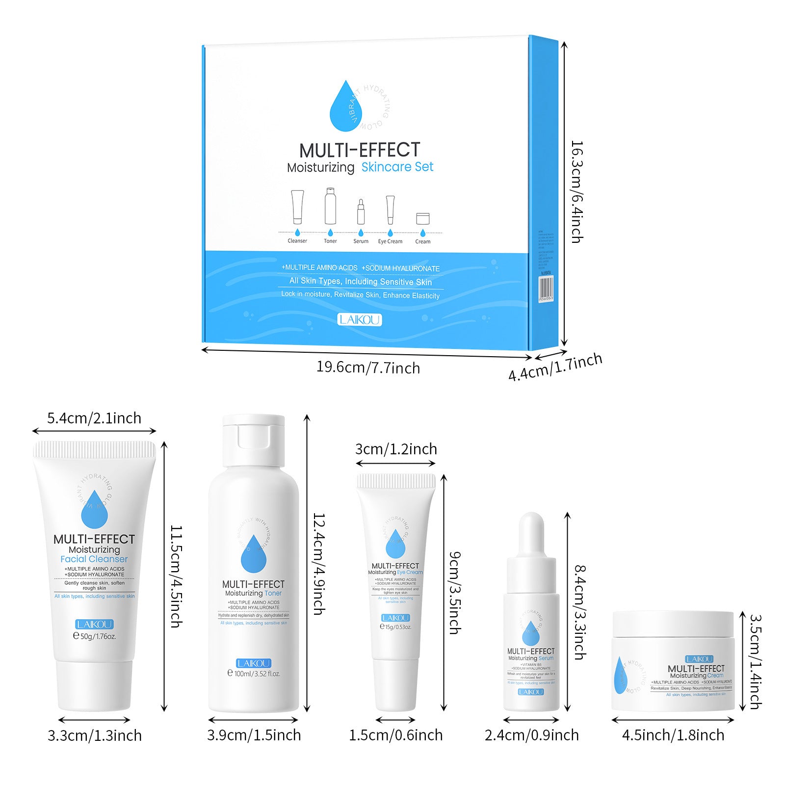 Hydrating 5-Piece Facial Skincare Set