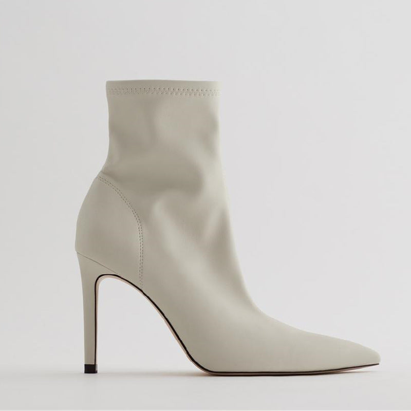 Chic Stretch Pointed Toe Stiletto Ankle Boots