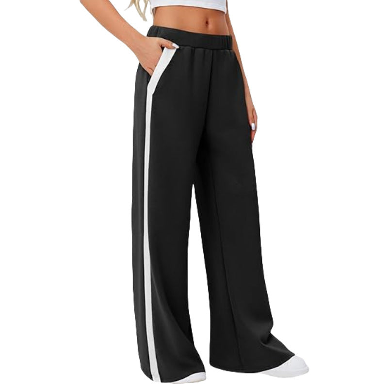 Comfort Fit High Waist Wide Leg Cotton Casual Pants