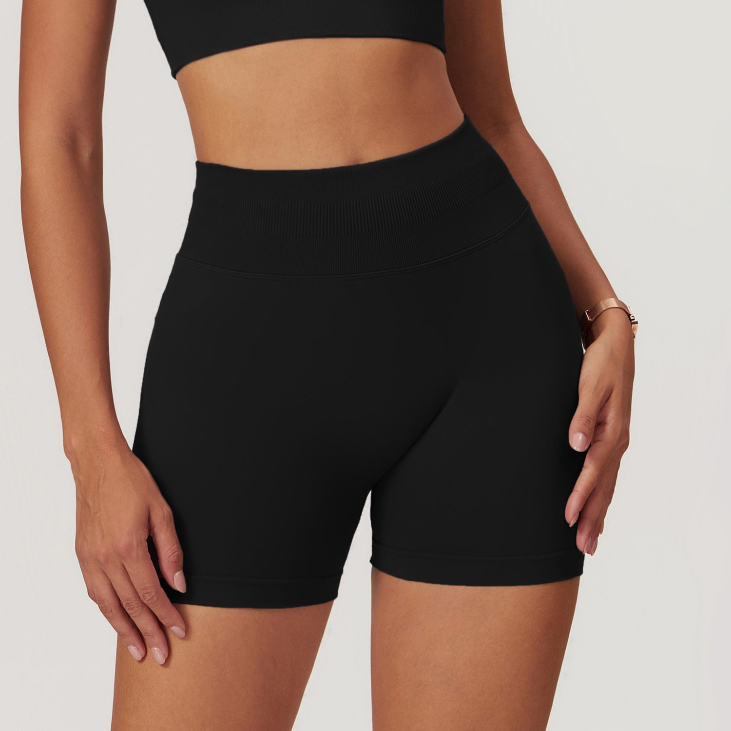 Seamless High Waist Yoga Shorts For Women Skinny Hip Raise