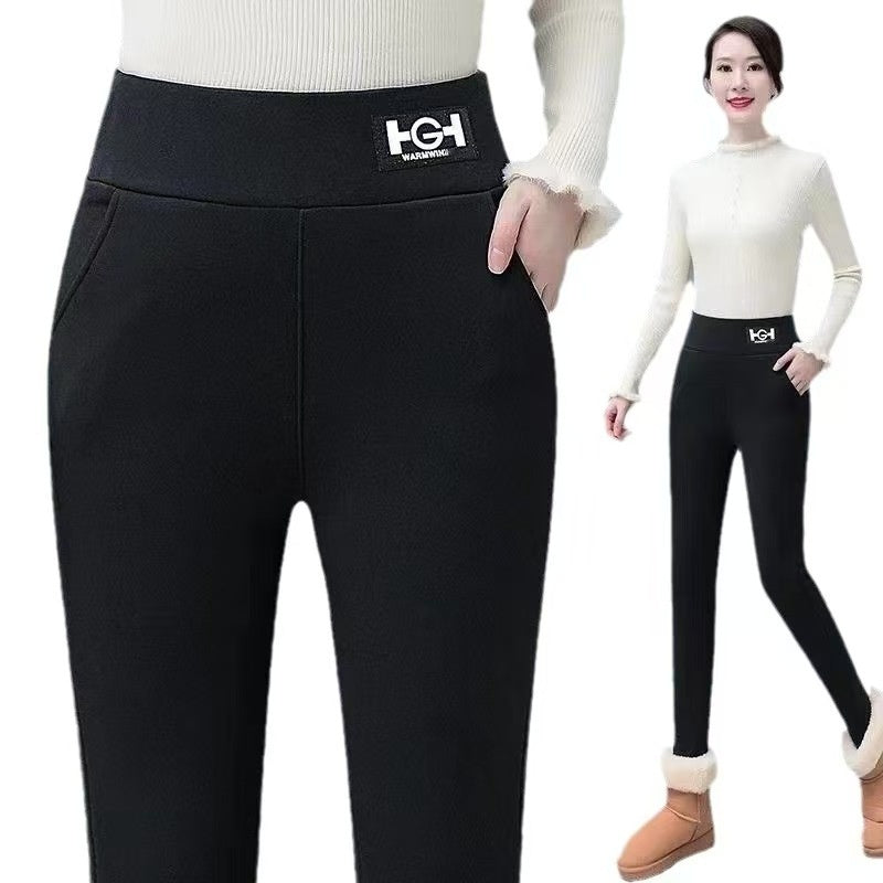 Cozy Plus Size Fleece Lined Thermal Leggings for Winter Warmth