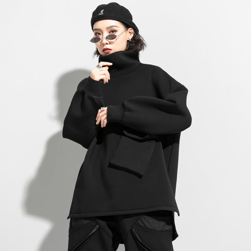 Neo Structured Turtleneck Sweatshirt