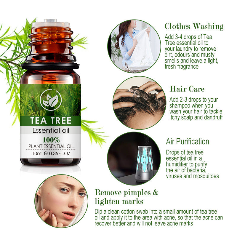 3Pcs Pure Tea Tree Essential Oil - Face & Body Wellness