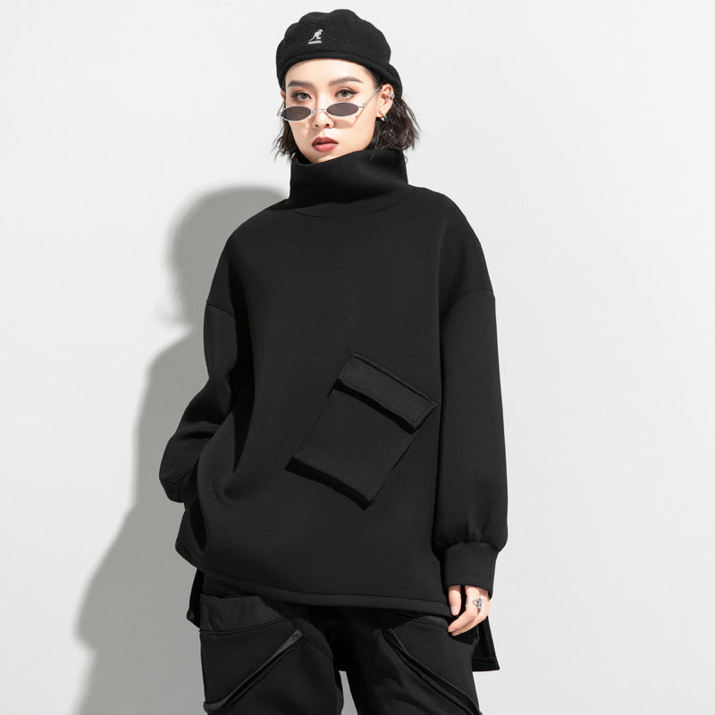 Neo Structured Turtleneck Sweatshirt