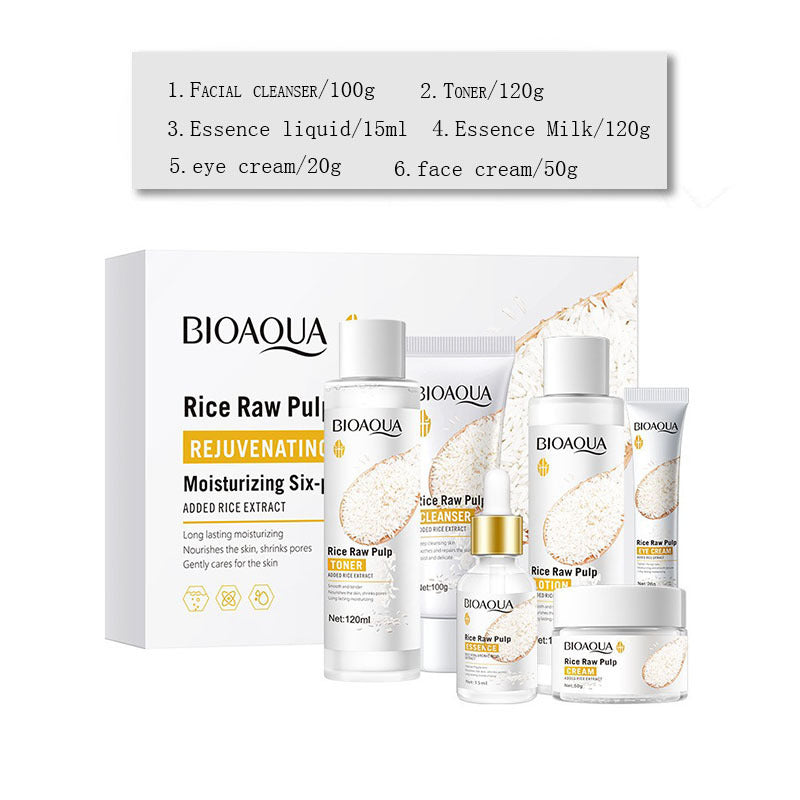 Rice Raw Pulp Hydrating Skincare Set - 6 Pcs