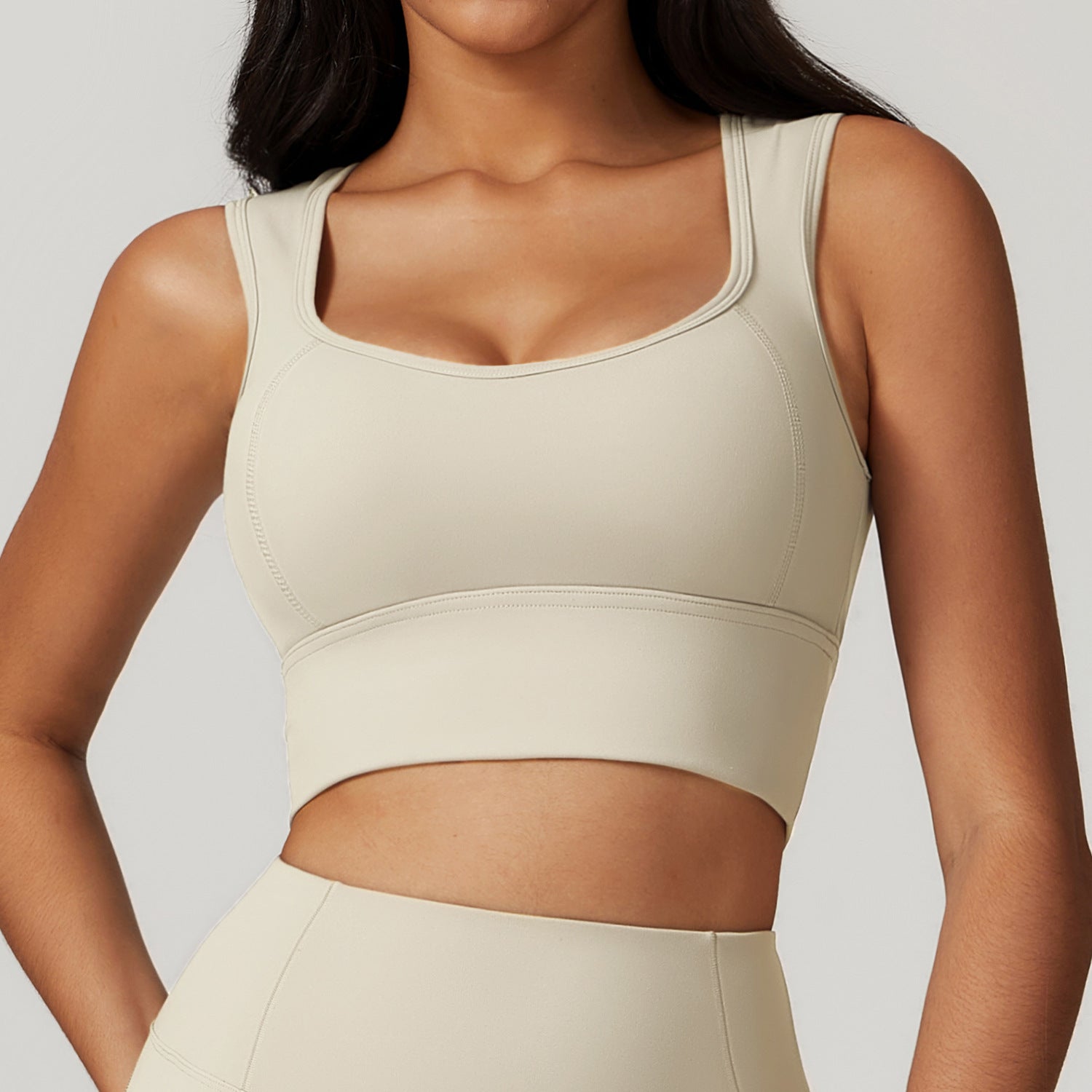 Brushed Back Supportive Activewear Crop Top for Everyday Workouts