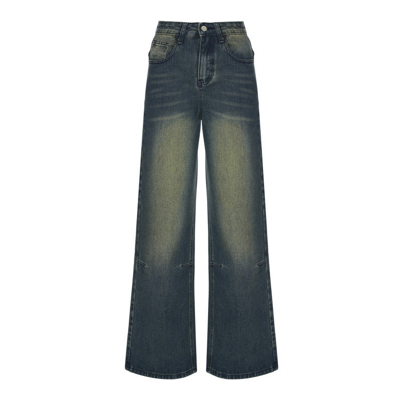 Trendy Gradient Wash Mid-Waist Jeans for Women