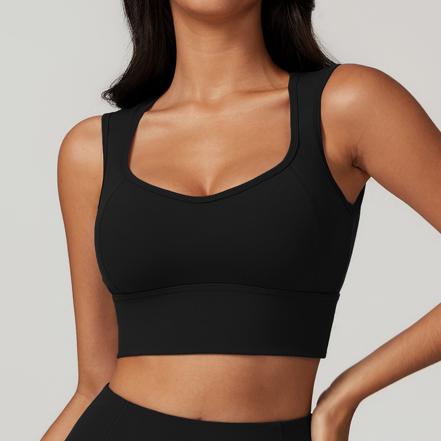 Brushed Back Supportive Activewear Crop Top for Everyday Workouts