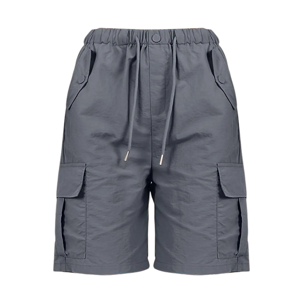 Comfortable Quick-Drying Women's Casual Cropped Cargo Shorts with Pockets