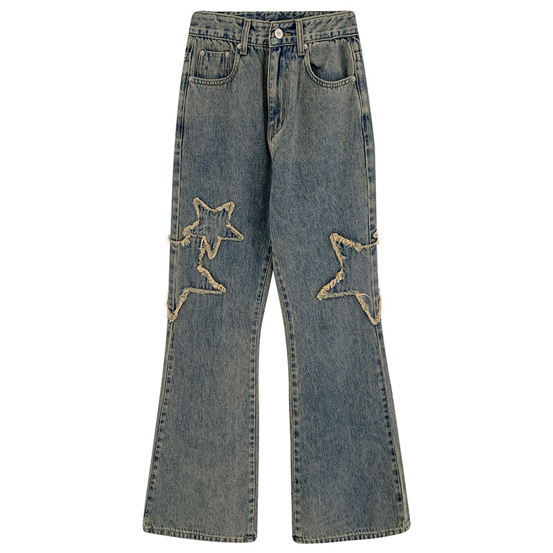Y2K Star High Waist Flare Jeans