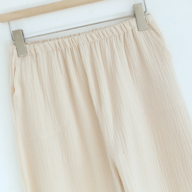 Comfortable Women's Pure Cotton Tassel Detail Home Wear Pajama Suit