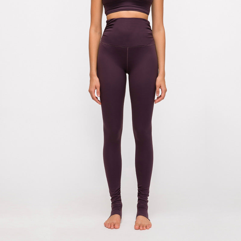 Soft Cotton Blend High Waist Stirrup Yoga and Pilates Leggings