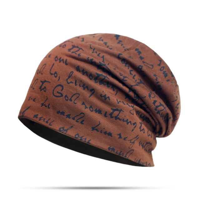 Printed Slouchy Beanie Hat - Trendy Unisex Style