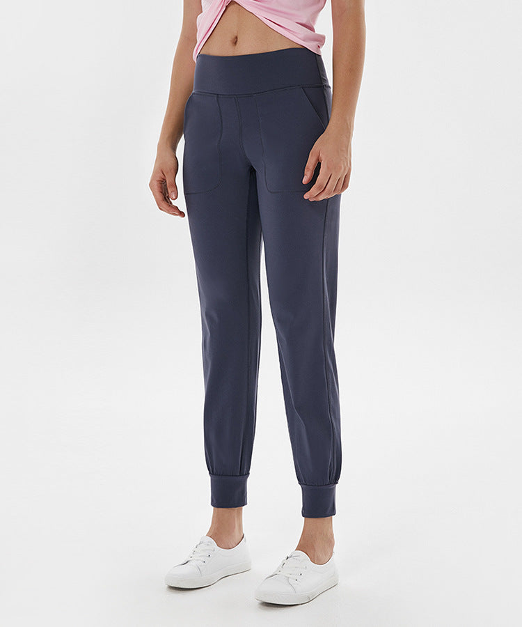 Comfortable High Waist Loose Pocket Yoga Cropped Pants