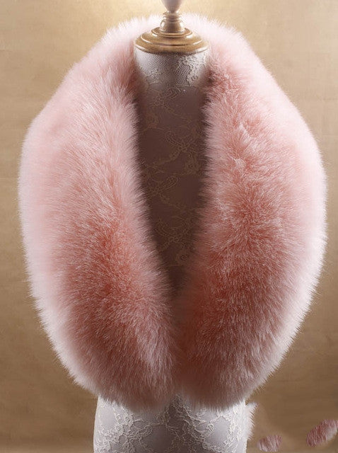 Elegant Faux Fur Collar Shawl - Warm & Stylish