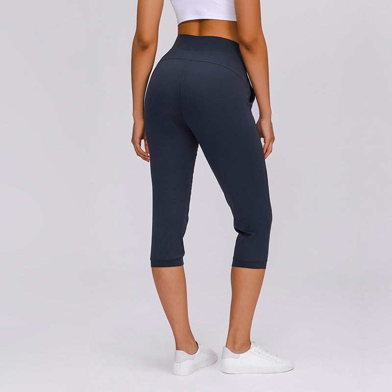 Ariana Vogue Breathable Stretch Cropped Active Pants with Pockets