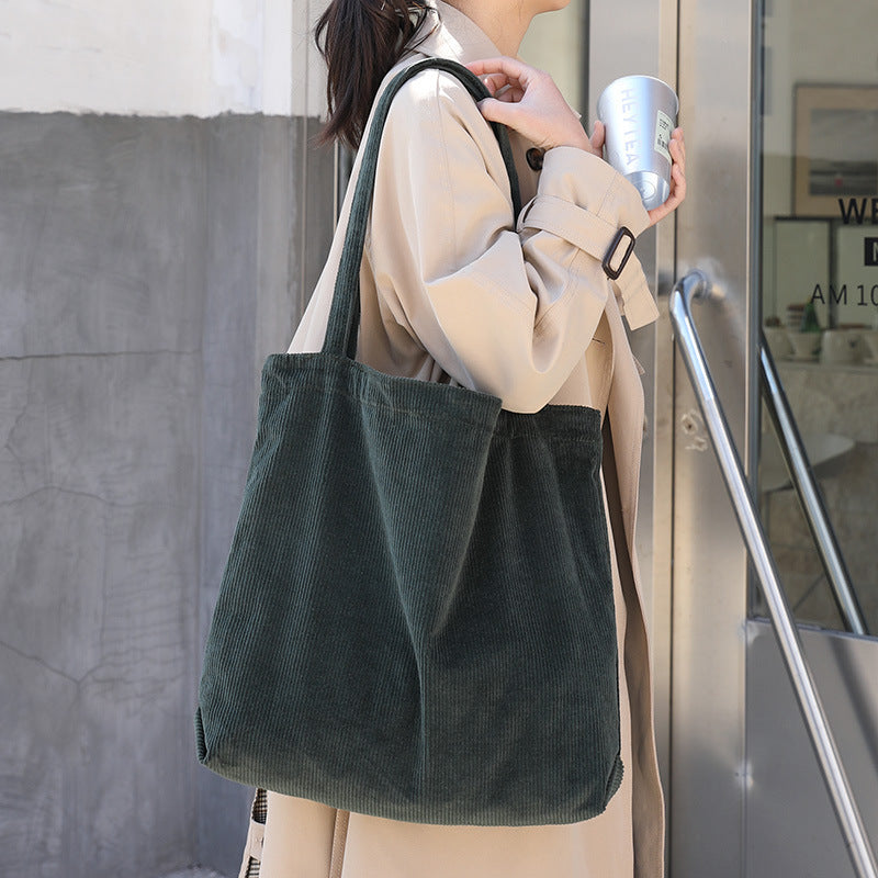 Cozy Corduroy Tote Bag - Spacious & Stylish
