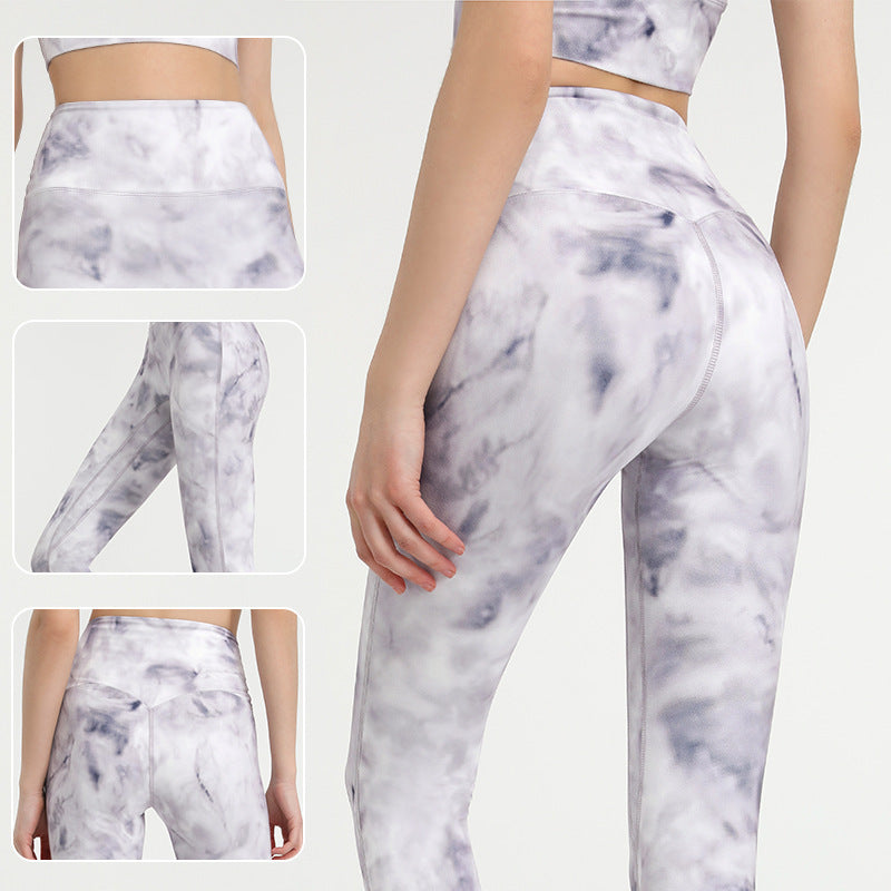 High Waisted Printed Activewear Leggings for Yoga and Training