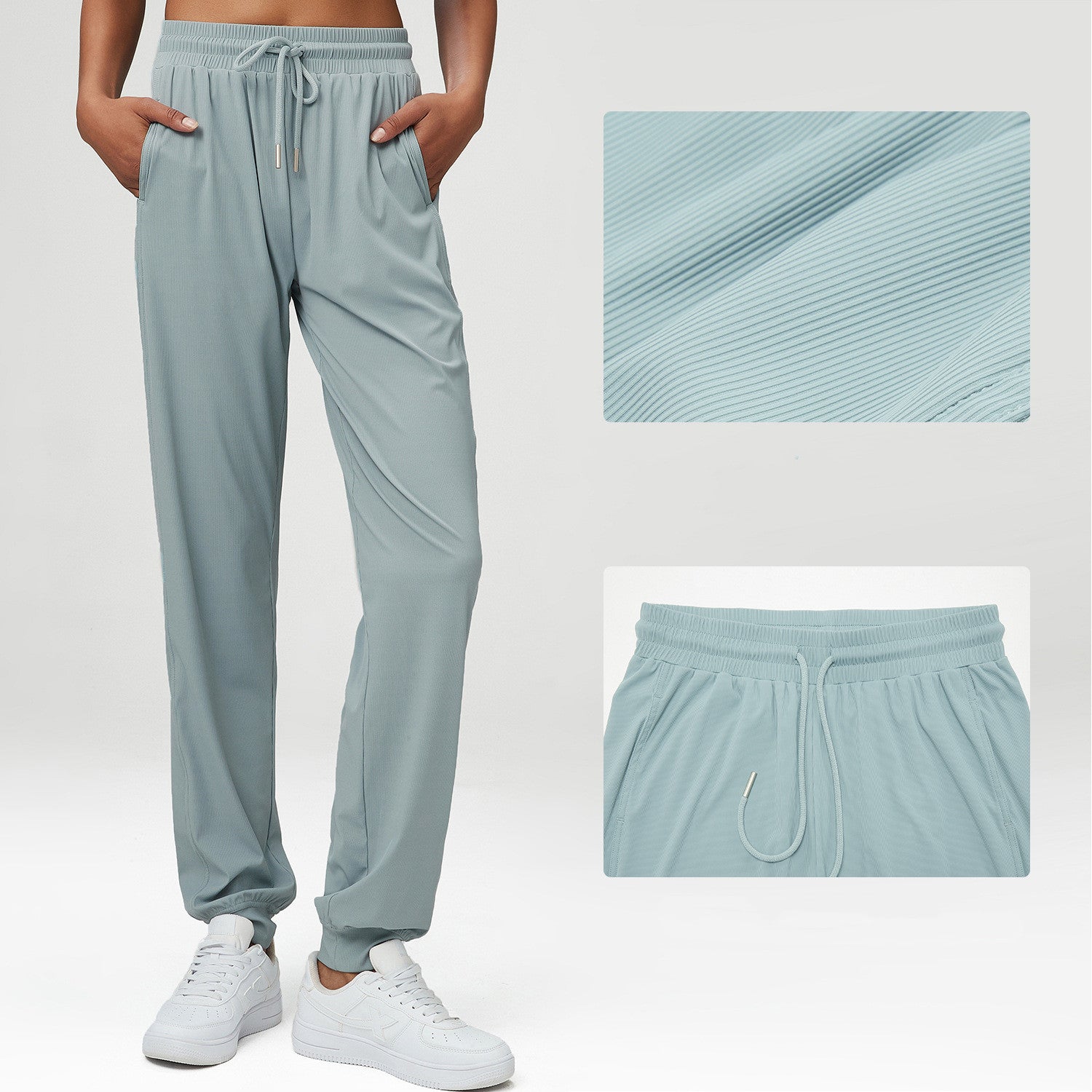 Fashionable Quick Dry Nylon Sports Bra and Jogger Activewear Set