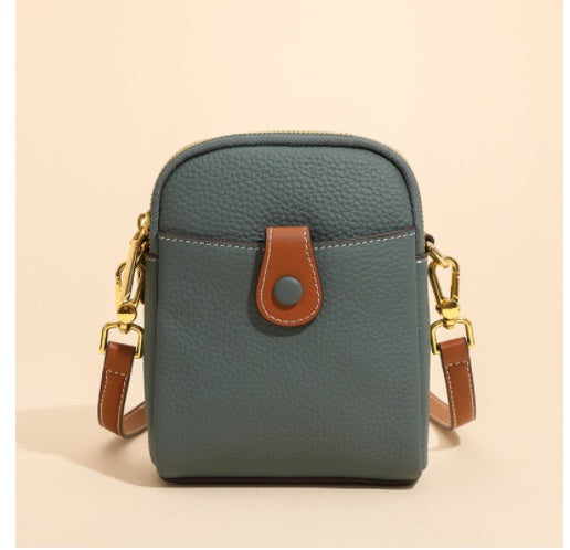 Chic Leather Crossbody Phone Bag for Women - Compact & Stylish
