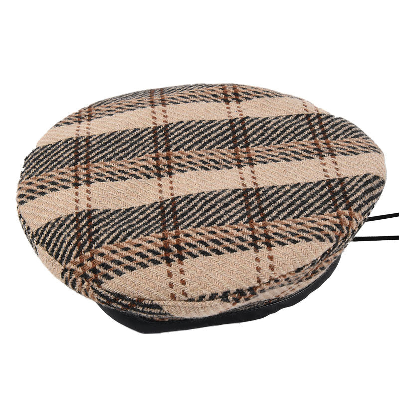 Excellent Quality Plaid Wool Beret for Women