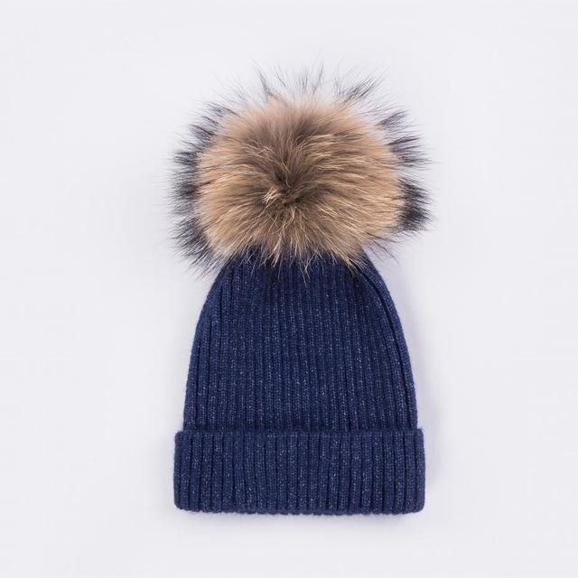 Cozy Knit Pompom Beanie Hat for Winter Warmth