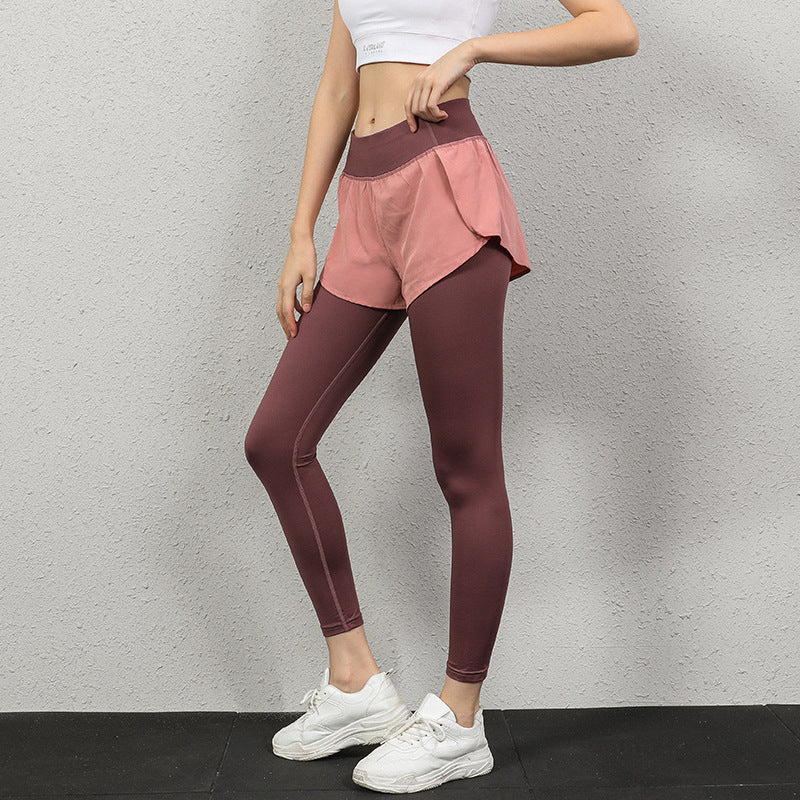 Quick Dry Performance Leggings with Integrated Shorts for Active Lifestyles