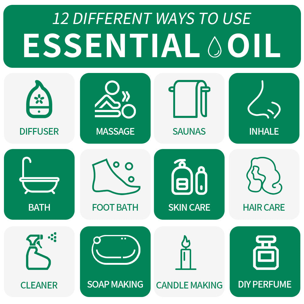 Pure Essential Oil Set - 6pc Aromatherapy Gift