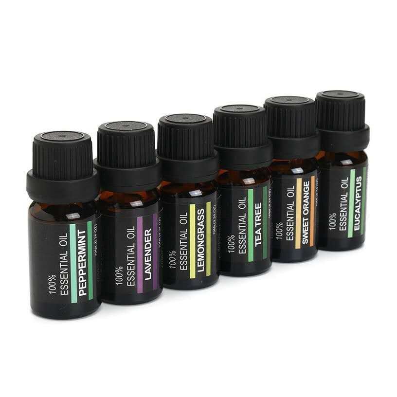 Aromatherapy Essential Oil Set - 6 Natural Scents