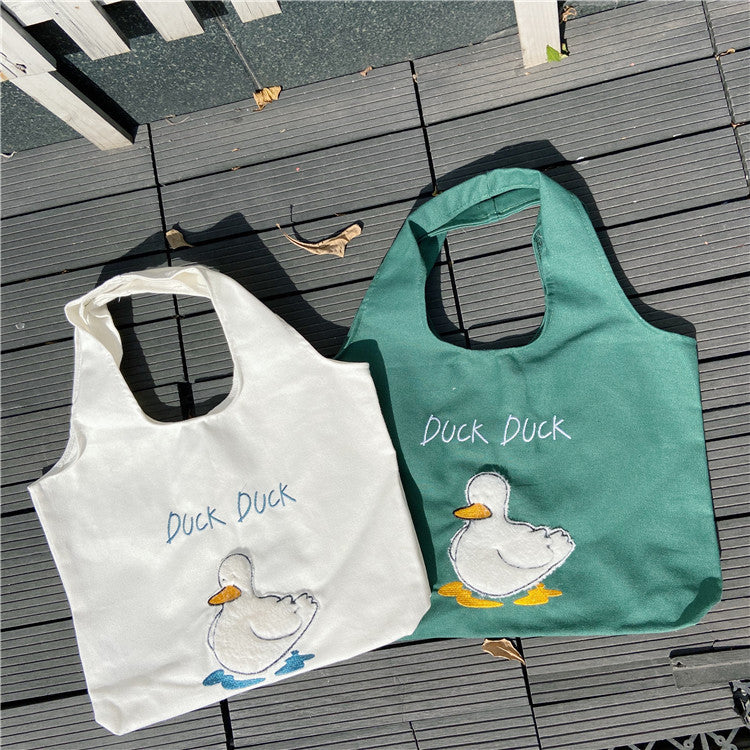 Charming Duck Canvas Tote Bag for Everyday Style