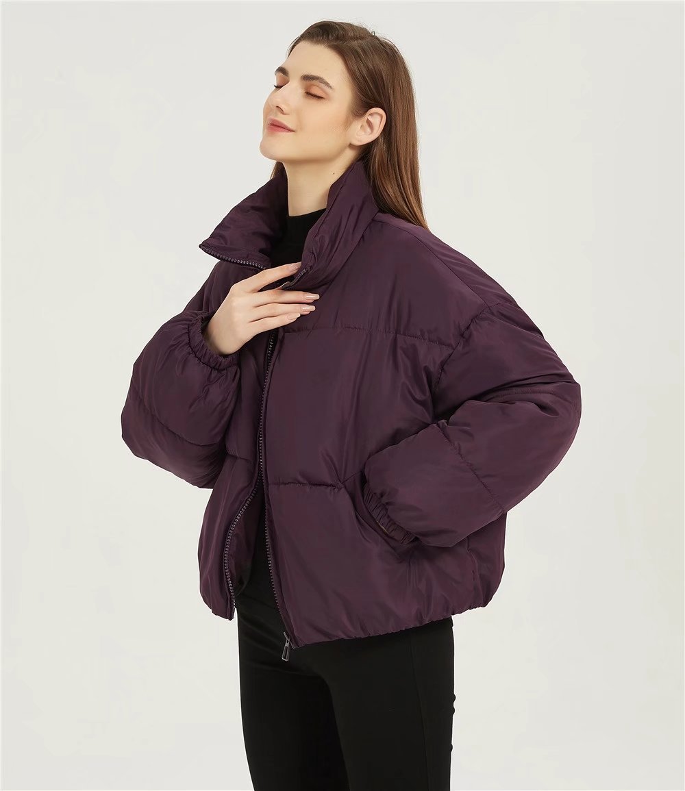 Chic Urban Puffer Jacket with Stand Collar Cozy Winter Essential