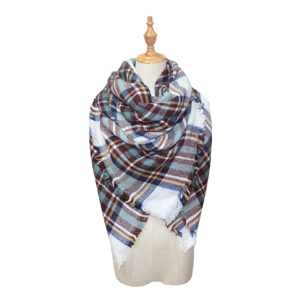 Cozy Plaid Scarf - Warm Winter Wrap for Women