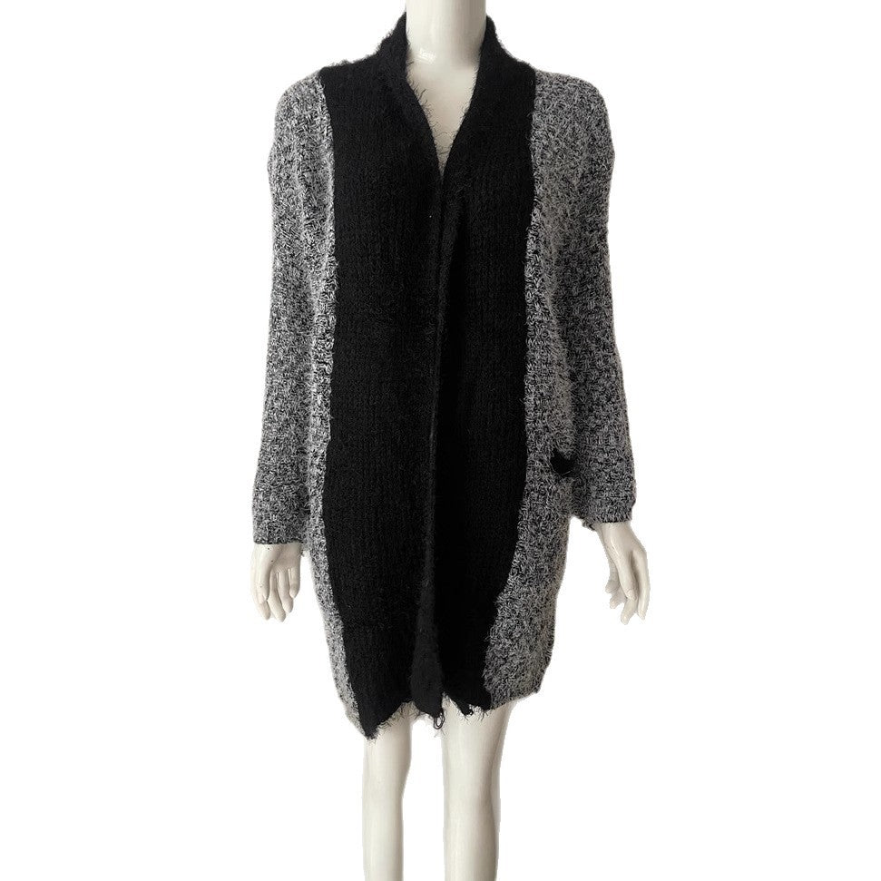Cozy Knit Longline Open Front Cardigan Elegant Layering Sweater