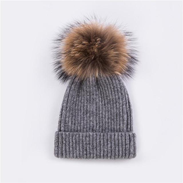 Cozy Knit Pompom Beanie Hat for Winter Warmth