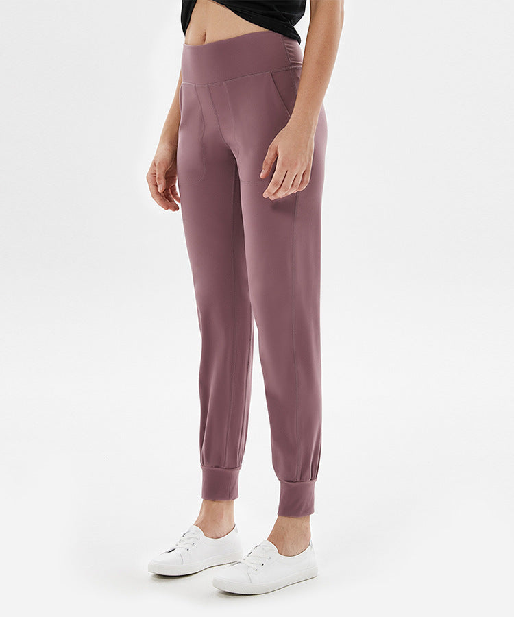 Comfortable High Waist Loose Pocket Yoga Cropped Pants