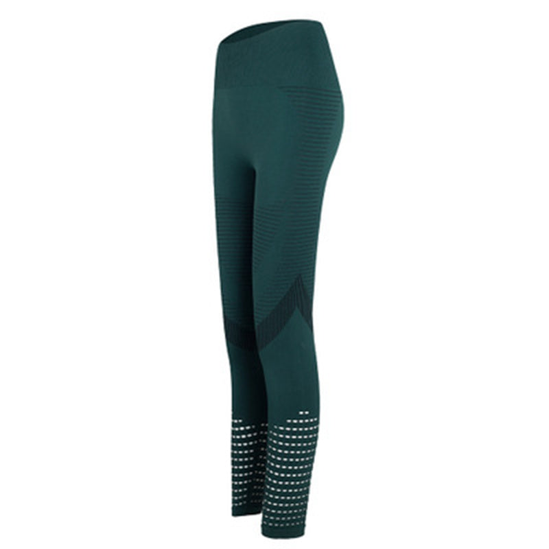 High Waisted Seamless Sculpting Fitness Leggings with Breathable Design