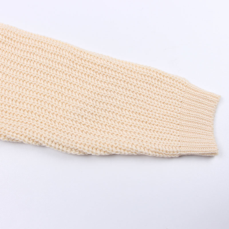 Cozy Chevron Striped Knit Crew Neck Pullover Sweater
