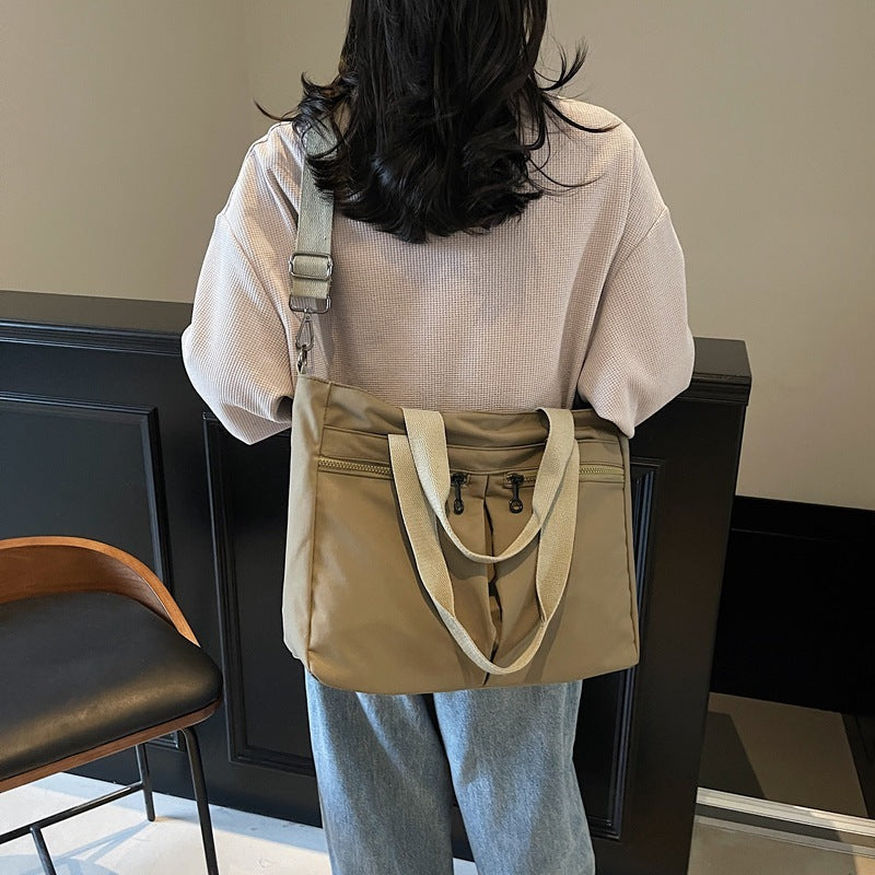 Versatile Oxford Cloth Tote Messenger Bag - Large Capacity