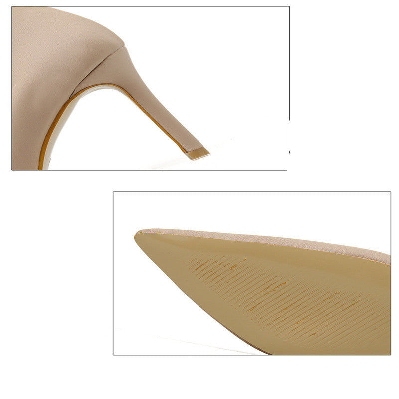 Chic Stiletto Sock Ankle Boots - Elegant Pointed Toe