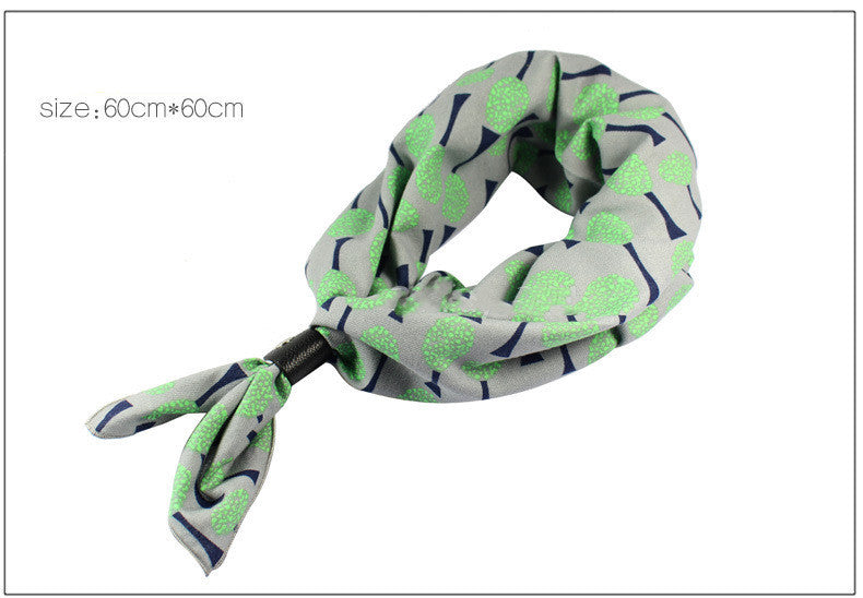 Retro Floral Cotton Bandana Scarf - Unisex Style