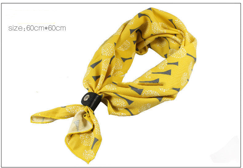 Retro Floral Cotton Bandana Scarf - Unisex Style