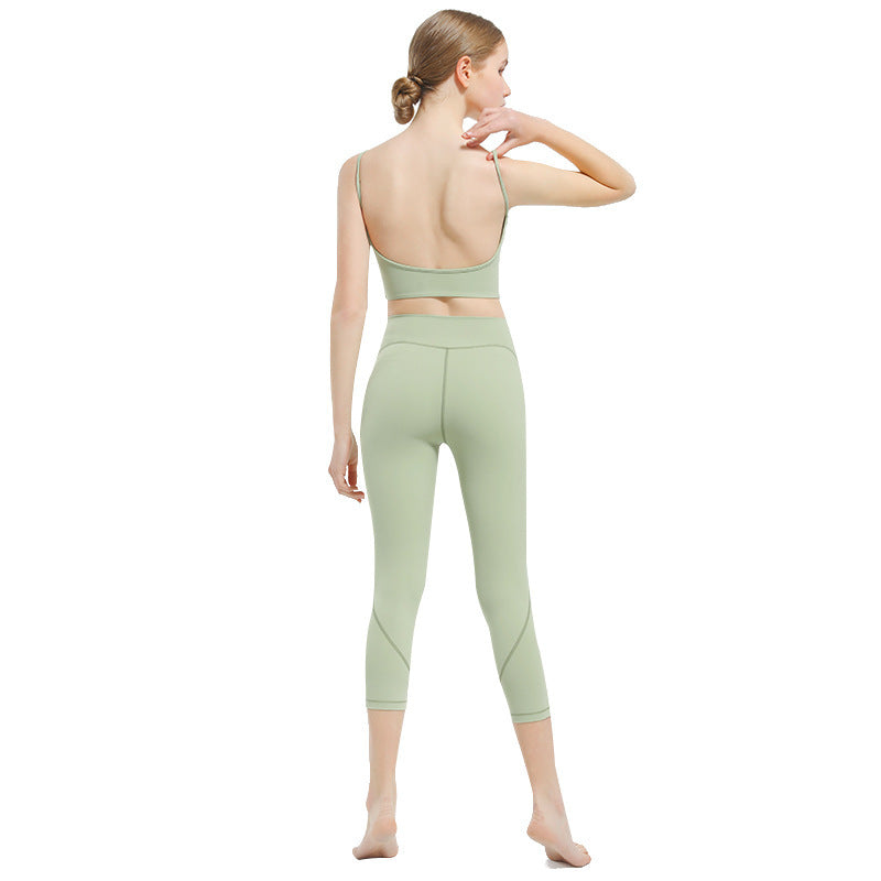 Stretch Tight Quick Drying Cropped Fitness Leggings for Active Movement