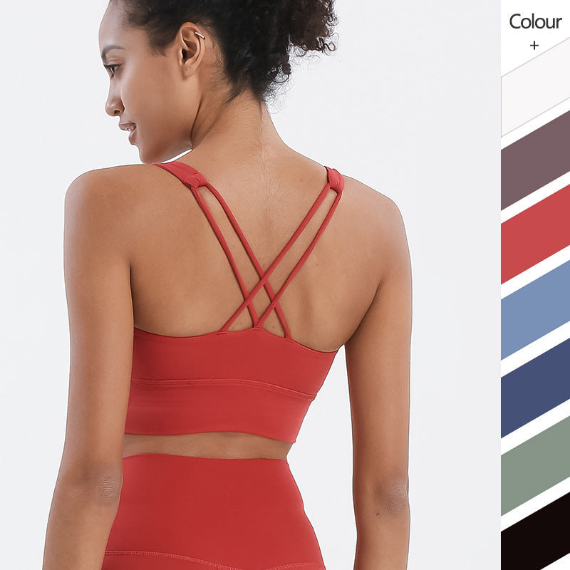 Criss-Cross Back Sports Bra - High Support Activewear