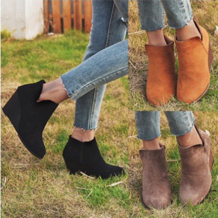 Chic Suede Wedge Ankle Boots for Everyday Style