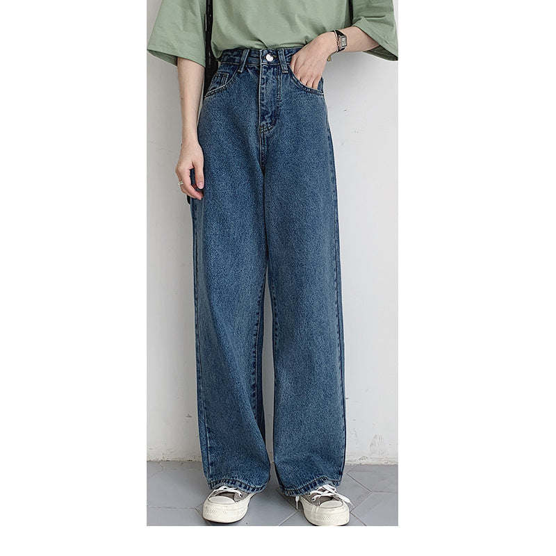 Effortless Women's High Waist Wide Leg Denim Jeans