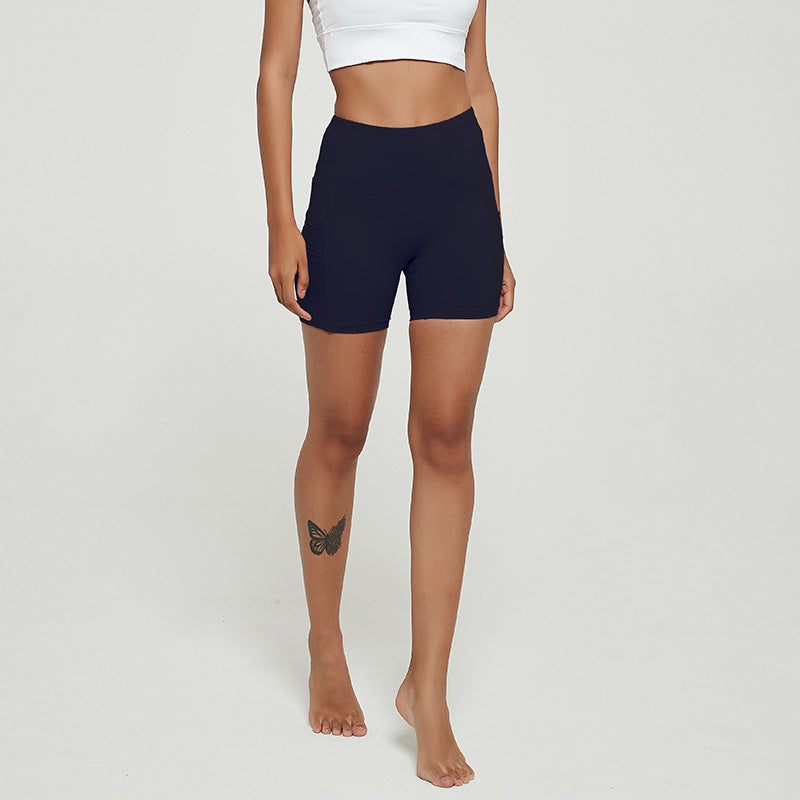 High Waist Peach Sculpting Stretch Fitness Running Shorts