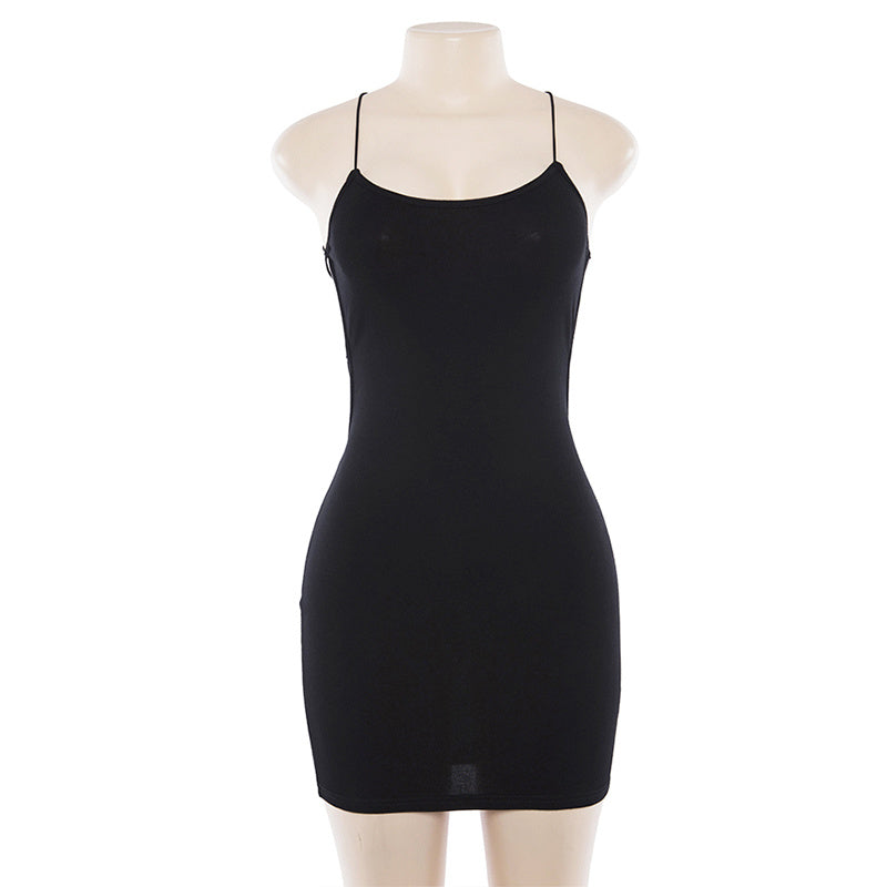Chic Bodycon Mini Dress with Open Back and Delicate Adjustable Straps