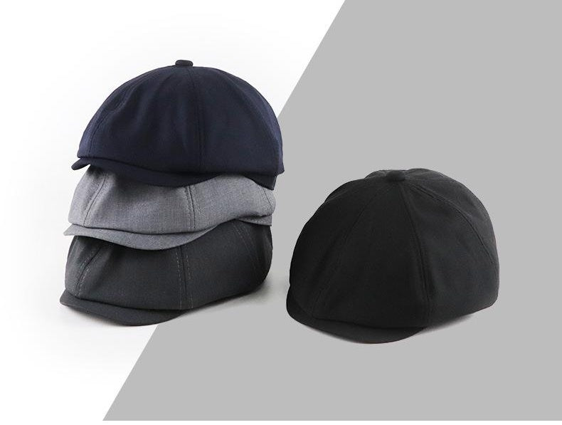 Unisex Solid Beret Hat - Classic Retro Style