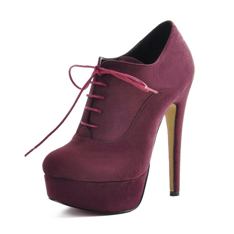 Lace-Up Platform Ankle Boots
