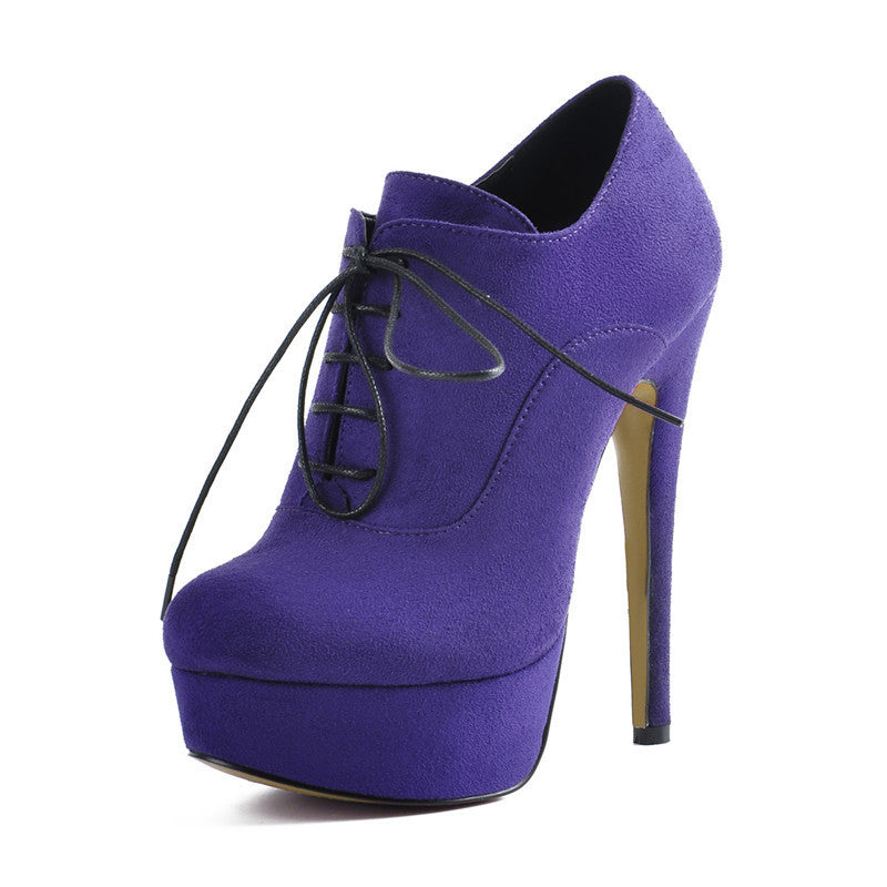 Lace-Up Platform Ankle Boots